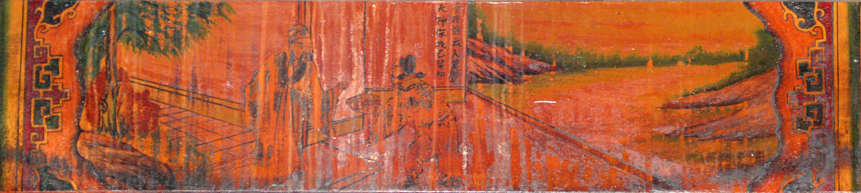 莿桐麻園德天宮舊廟楊震說四知彩繪